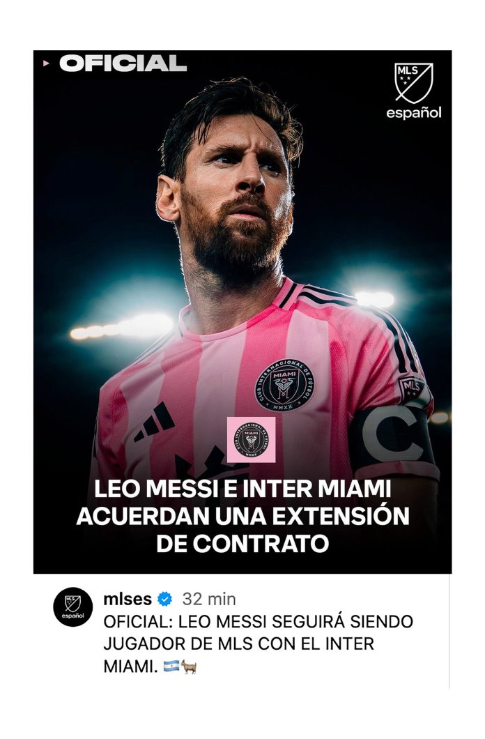 Lionel Messi renovó su contrato con Inter Miami