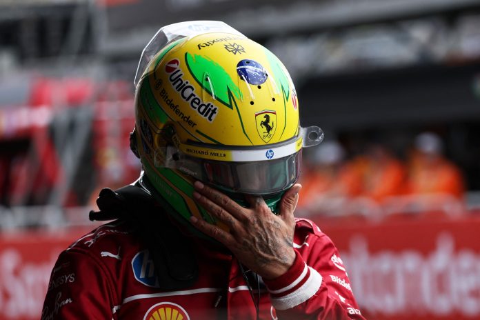 La alarmante frase de Lewis Hamilton tras otra mala clasificación con Ferrari en el GP de Brasil: “Otro fin de semana para tirar a la basura”