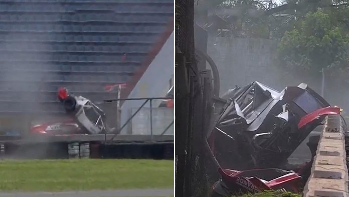 Se despistó y el auto se incrustó en la tribuna: el video del impactante accidente en el Top Race
