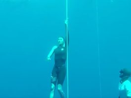 Una ucraniana rompió el récord mundial de apnea sin aletas: así fue su impresionante inmersión en un paraíso caribeño