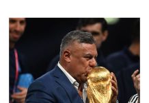 “¡Aguante Argentina y vamos por la cuarta!”: el eufórico video de Claudio Tapia en el estadio Lusail a tres años del título en Qatar