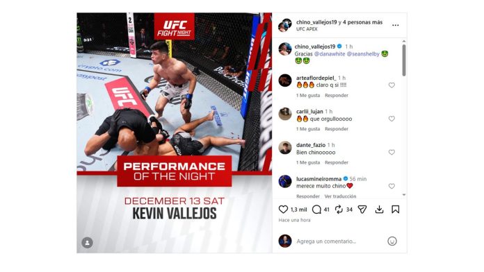 El argentino Kevin Vallejos hizo historia en UFC: venció a una leyenda con un brutal nocaut y dio un paso clave para su futuro