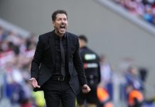 El gesto del Cholo Simeone con un periodista tras el triunfo del Atlético de Madrid contra el Girona