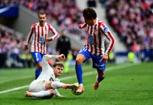 El golazo de Lucas Beltrán en la victoria del Atlético de Madrid por 2-1 sobre el Valencia en La Liga de España