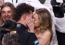 La respuesta de la novia de Lando Norris tras la polémica que se generó por el apasionado beso en la celebración del título de la F1