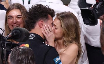 La respuesta de la novia de Lando Norris tras la polémica que se generó por el apasionado beso en la celebración del título de la F1