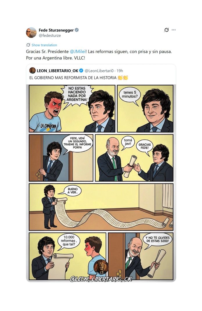 Con un video de Máximo Kirchner, La Cámpora salió a responder una crítica de Federico Sturzenegger