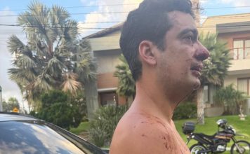 Dieron a conocer el video inédito de la escandalosa pelea de los tres futbolistas argentinos de Fortaleza de Brasil con un vecino durante el festejo de Año Nuevo