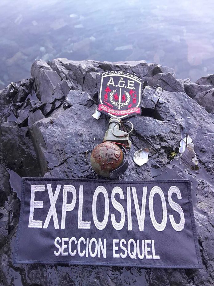 Hallazgo de granadas en el Lago Epuyén: la investigación confirmó que eran obsoletas y sin riesgo explosivo