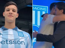 La presentación oficial de Valentín Carboni en Racing, con la participación de un famoso periodista europeo: “Ya está acá”