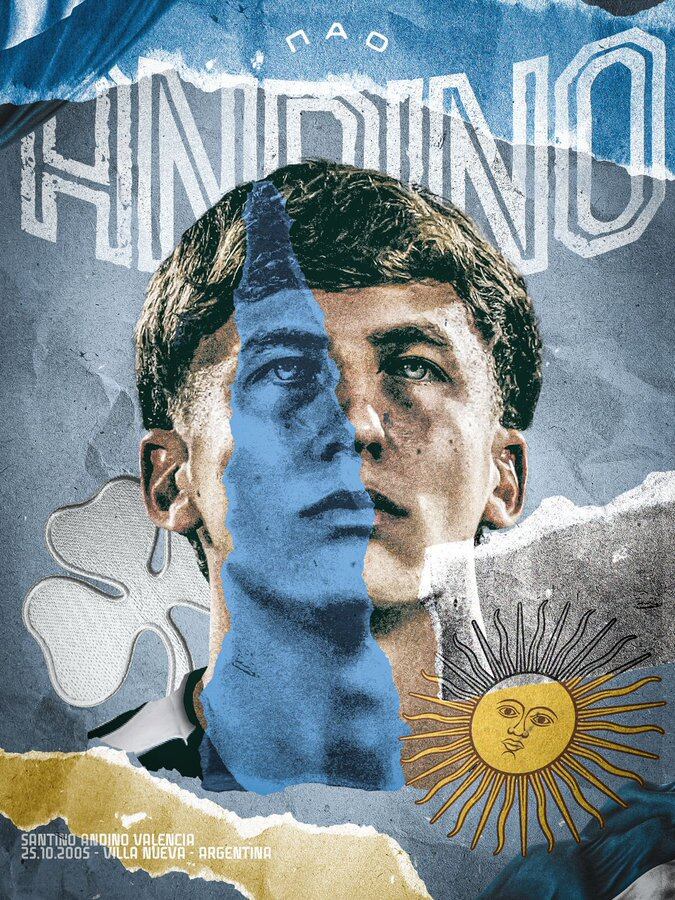 Luego de protagonizar una de las novelas del mercado, Santino Andino fue presentado tras su venta récord al fútbol griego