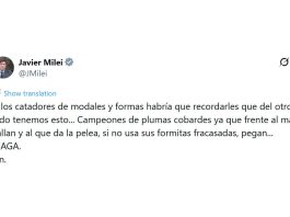 El tuit de Javier Milei tras los incidentes: “Del otro lado tenemos esto”