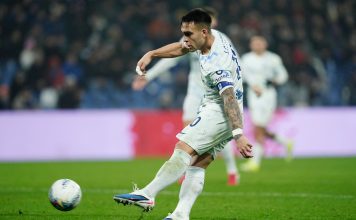 Pecho y zurdazo: el grito de Lautaro Martínez en la goleada del Inter de Milán, líder de la Serie A de Italia